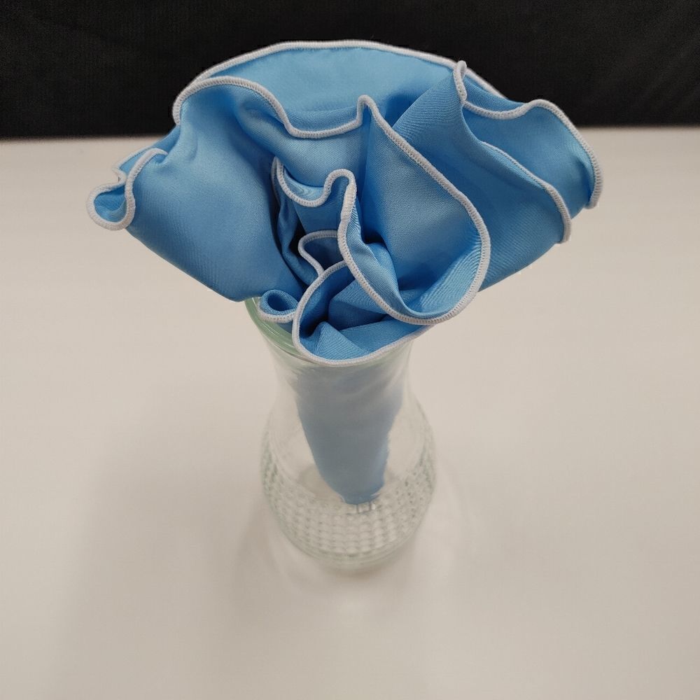 COPY - MEN'S ROUND HANKY POCKET SQUARE.
